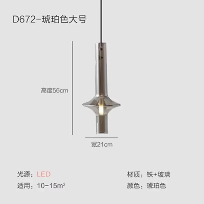 Afralia™ Luxury Glass Pendant Light for Modern Nordic Loft Kitchen Bedroom Lighting