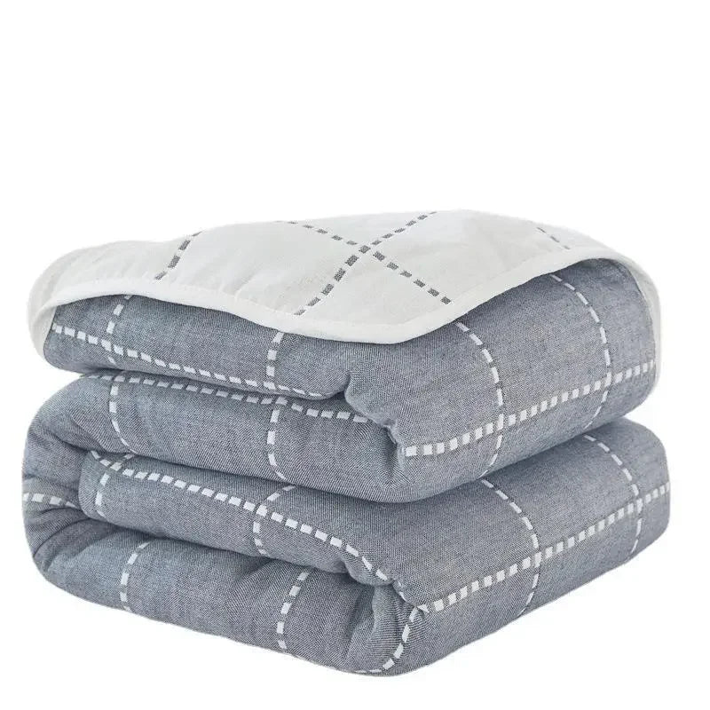 Afralia™ Classic Cotton Blanket - Six Layers Gauze Thin Quilt for Beds and Sofas