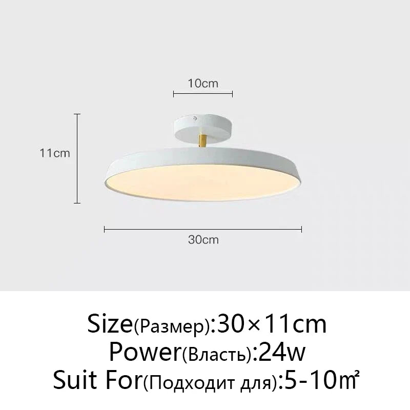 Afralia™ Nordic Minimalist LED Ceiling Lamp, Dimmable Modern Chandelier for Bedroom & Kitchen