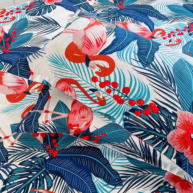 Afralia™ Printed Waterproof Fitted Bed Sheet Full Queen Size Bed Cover