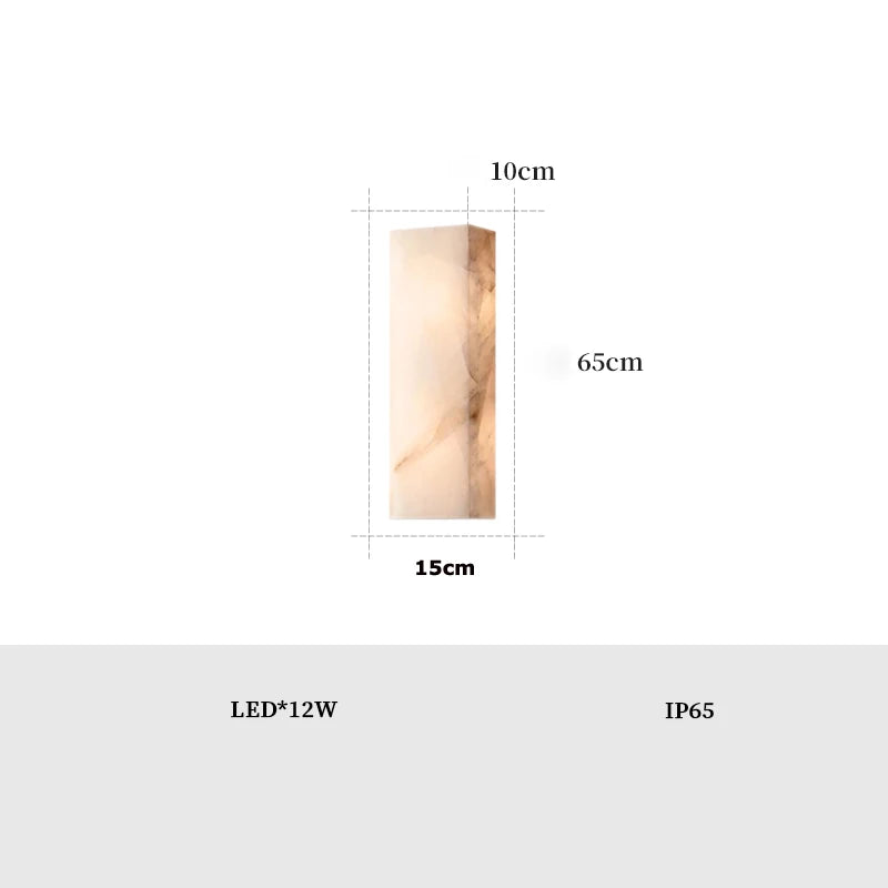 Afralia™ Outdoor Marble LED Wall Sconce for Home Decor - Waterproof, Energy-efficient
