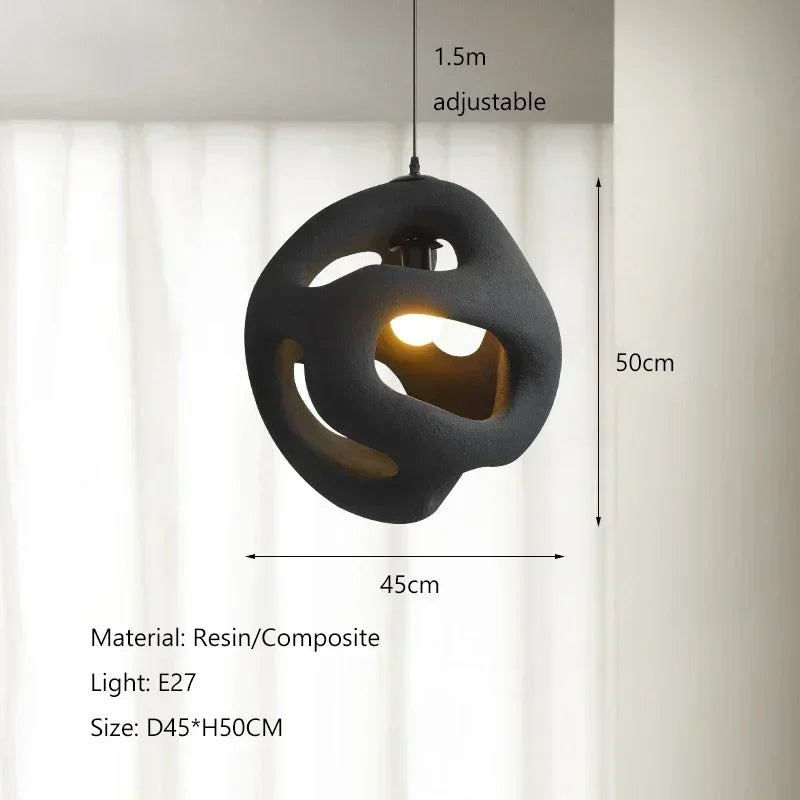 Afralia™ Resin Pendant Lights: Nordic LED Chandeliers for Home Decor, Dining Room, Bedroom.