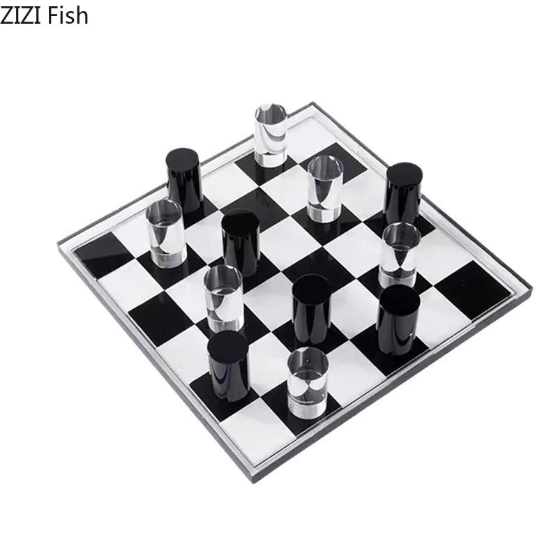 Afralia™ Chessboard Desk Ornament - Black & White Room Aesthetics Decor