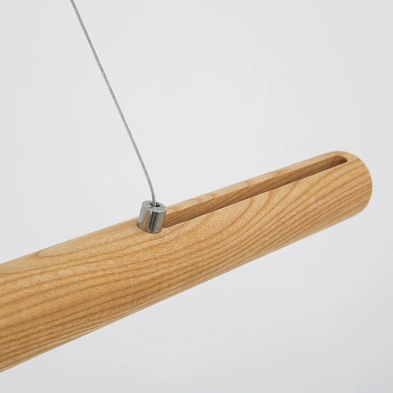 Afralia™ Round Nordic Solid Wood Bar Pendant Lamp for Indoor Lighting Fixture