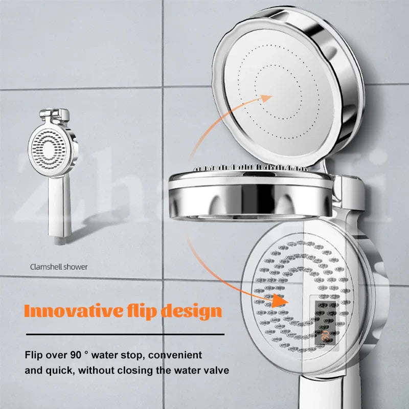 Afralia™ Smart Shower Head: Digital Temperature Display, Water-Saving, Massage Nozzle