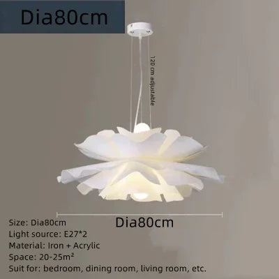 Afralia™ Acrylic Flower Pendant Chandelier: Nordic Design LED Hanging Fixture for Elegant Decor