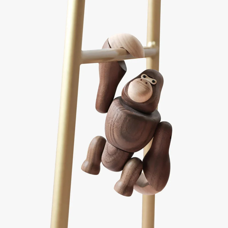 Afralia™ Wooden King Kong Gorilla Dolls Home Decoration Figurines Ornament