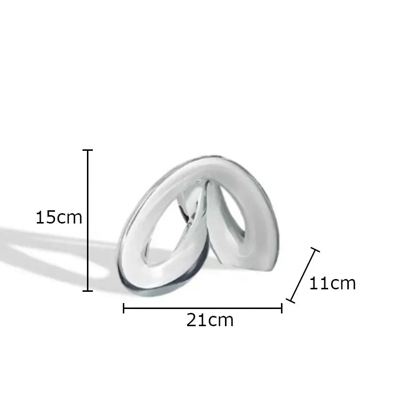 Afralia™ Knot Ornaments Glass Sculpture for Desk Decor - Creative Geometric Artwork