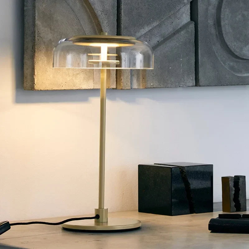 Afralia™ Nordic Designer Glass LED Table Lamp for Bedroom