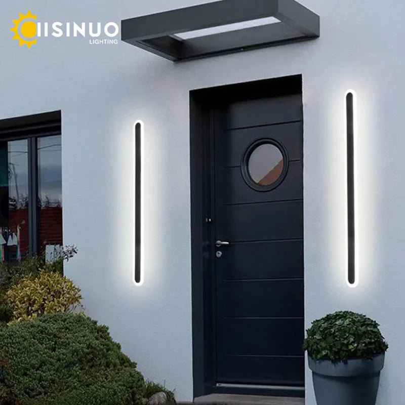 Afralia™ Outdoor LED Wall Lamp Aluminum Garden Sconce Light IP65 Waterproof 110V 220V