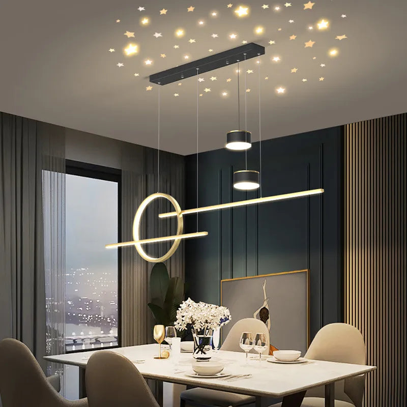 Afralia™ Starry Pendant Light: Modern Luxury Dining Chandelier for Creative Decor in 220V