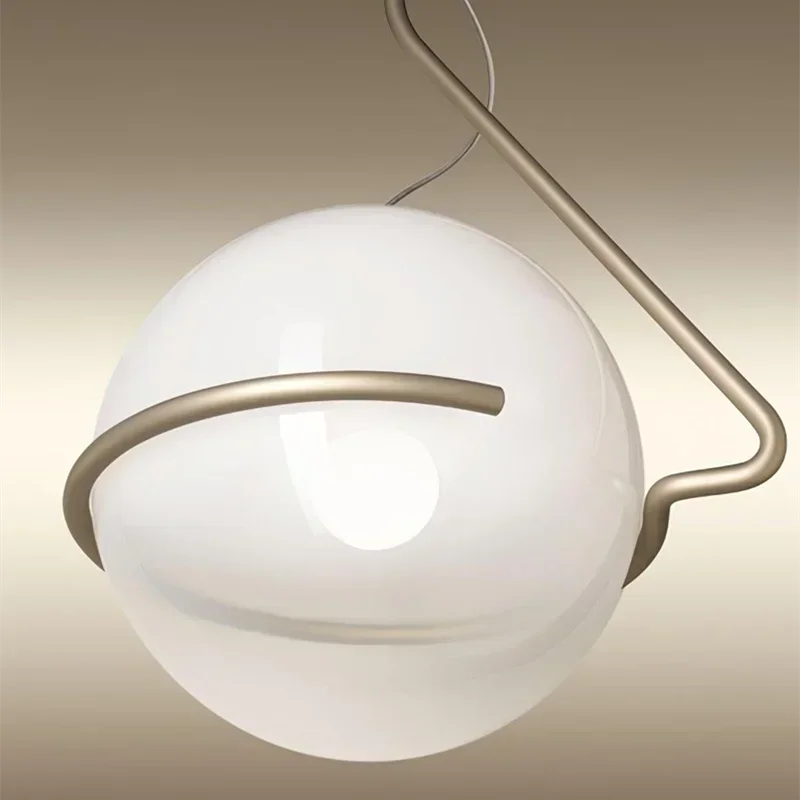 Afralia™ Glass Globe Pendant Lamp for Bedroom Living Room Kitchen Island