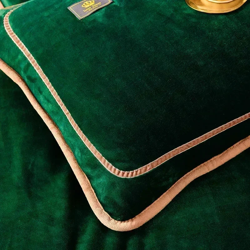 Afralia™ Plush Milk Velvet King Bedding Set for Winter Warmth