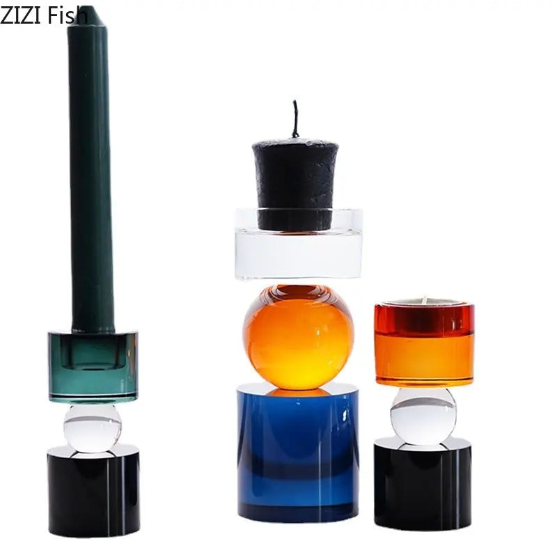Afralia™ Crystal Candle Holders: Creative Home Aroma Container & Desk Decoration