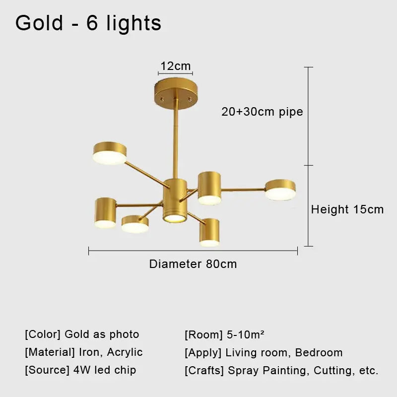 Afralia™ Modern LED Ceiling Chandelier for Living Room Home Decor