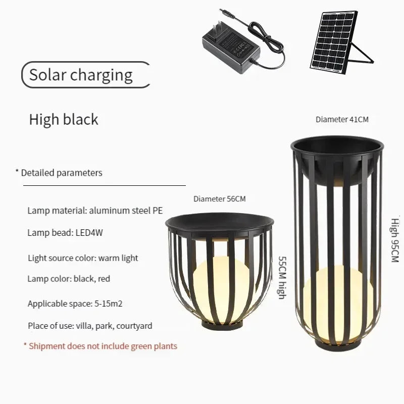 Afralia™ Solar Garden Floor Lights - Black Outdoor Lighting for Patio Courtyard Yard