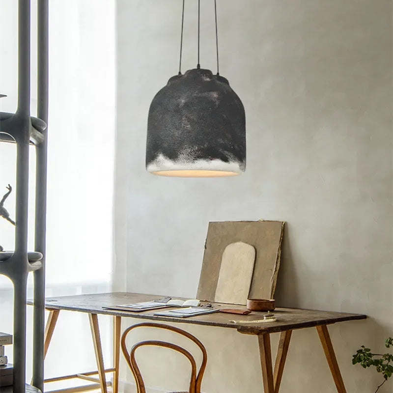 Afralia™ Wabi Sabi Chandelier Coffee LED Pendant Lamp