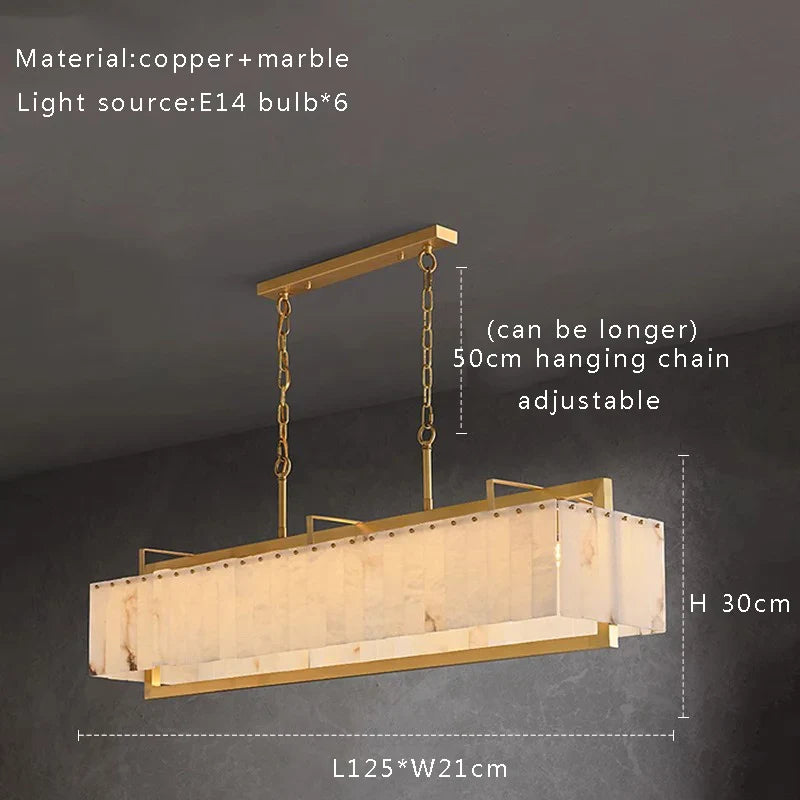 Afralia™ Marble Copper Ceiling Pendant Lights Modern LED Stone Hanging Lamps