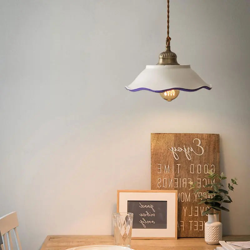 Afralia™ Ceramic Vintage Hanging Pendant Lights for Home Decor