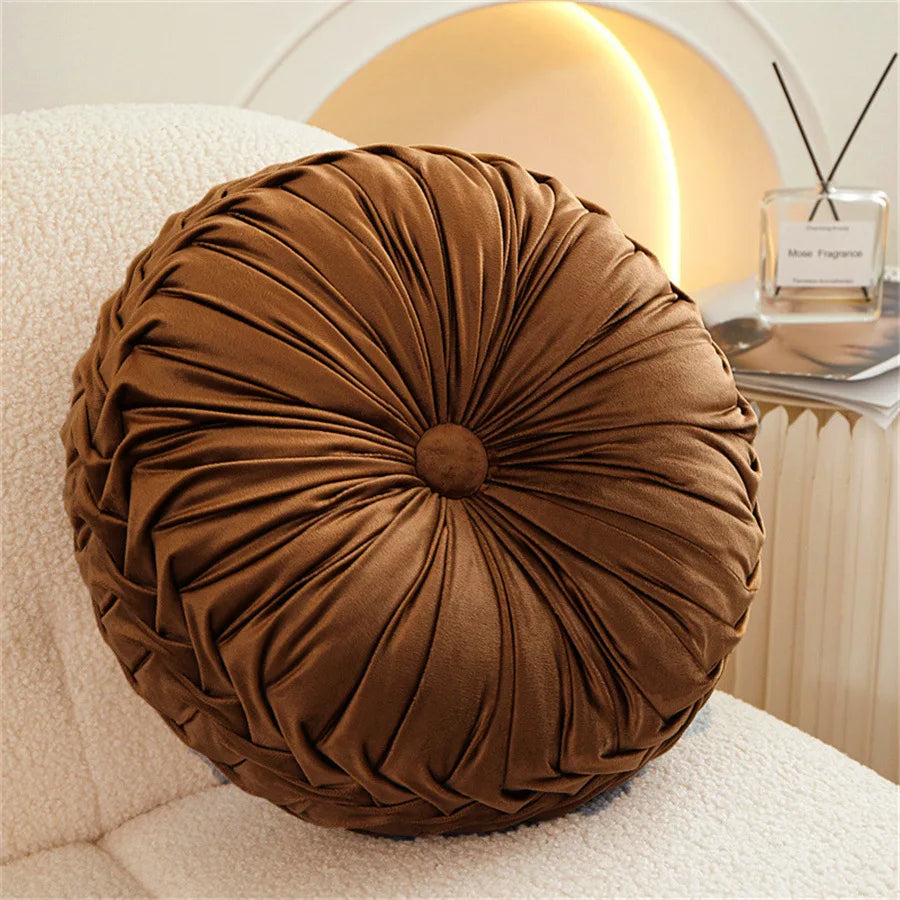Afralia™ Dutch Velvet Round Seat Cushion: Modern &  Comfortable Back Support for Living Room.