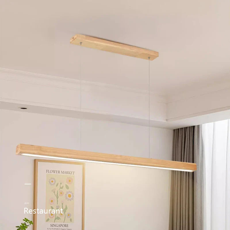 Afralia™ Modern Nordic Wood LED Pendant Light for Bedroom and Living Rooms