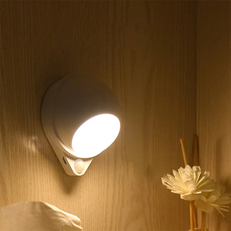 Afralia™ Motion Sensor Night Light - USB Rechargeable LED Cabinet Light