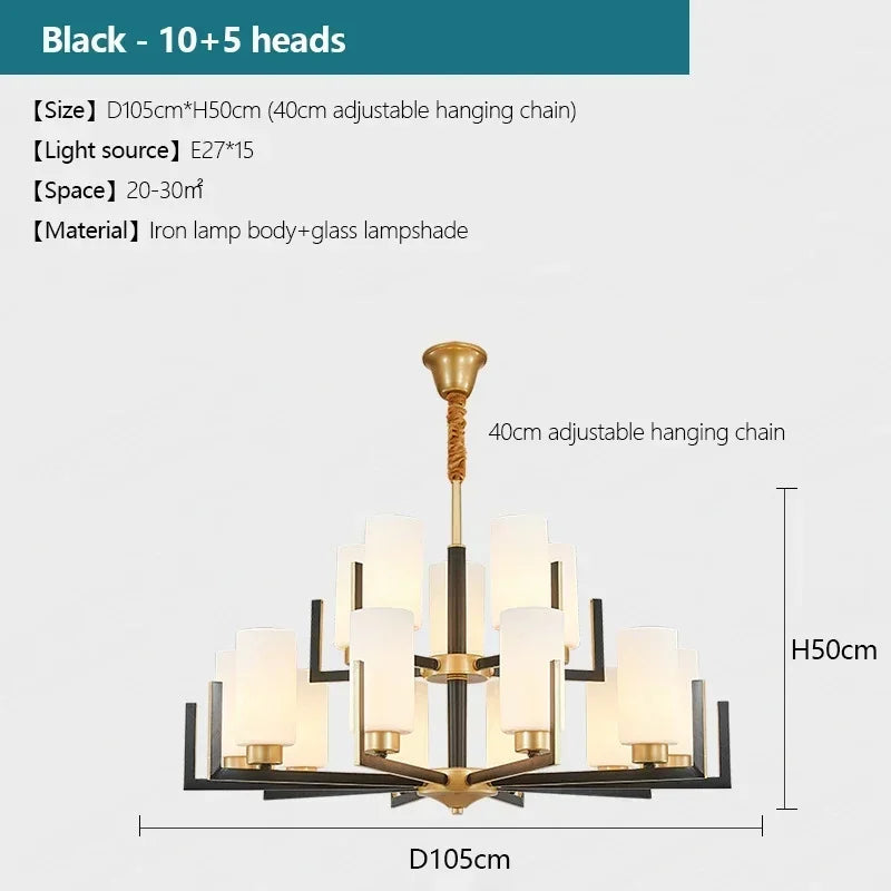 Afralia™ Retro LED Chandeliers for Home Decor – Elegant Lighting Fixtures for Living Room