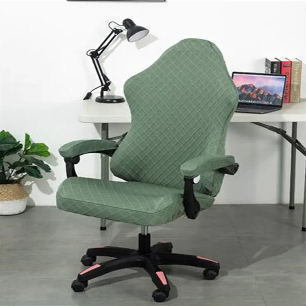 Afralia™ High Back Armchair Cover: Elastic Accent for Office Computer Game Solid Chair