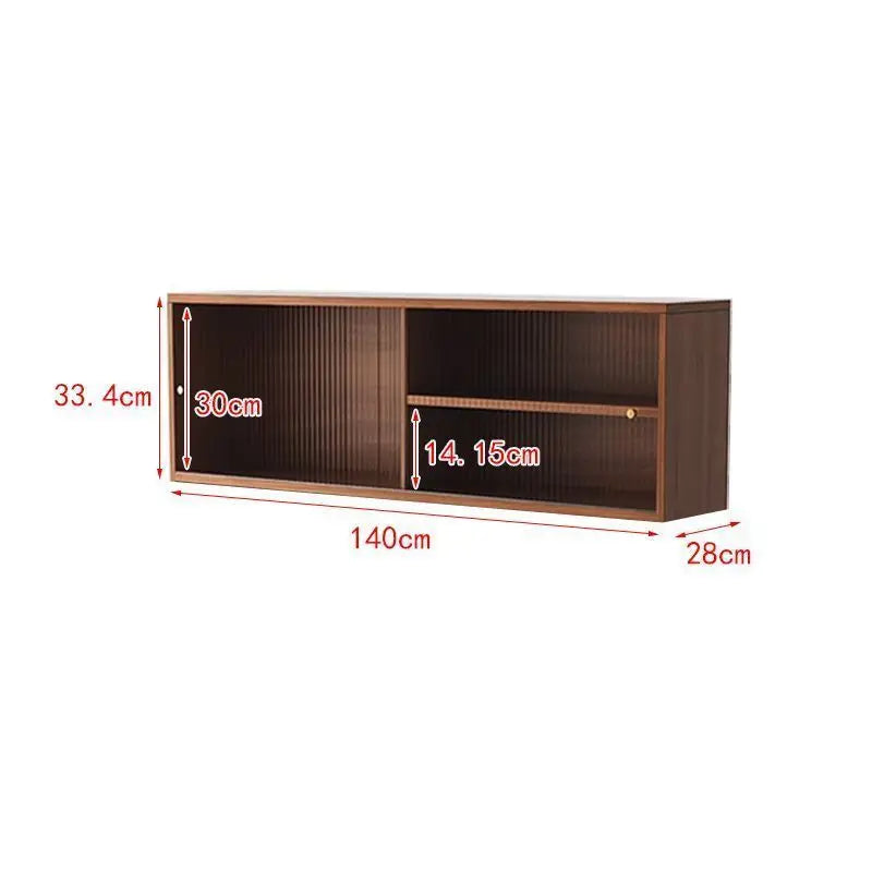 Afralia™ Retro Solid Wood Wall Mounted Kitchen Storage Cabinet