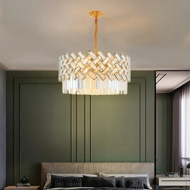 Afralia™ Crystal Chandelier Pendant Lights, Modern Luxury Ceiling Lamp for Home Decoration