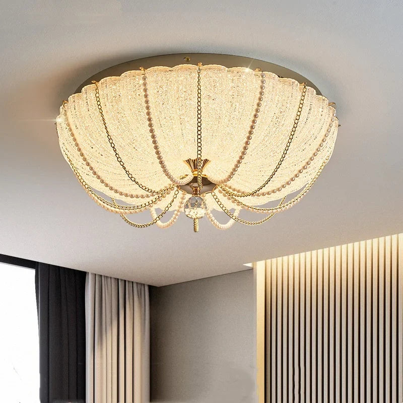 Afralia™ Crystal Dimmable LED Ceiling Light for Modern Bedroom Decor