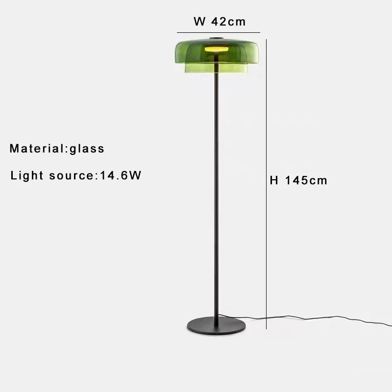 Afralia™ Glass LED Floor Lamp: Luxury Scandinavian Design for Artistic Bedroom Lighting