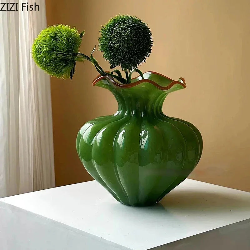 Afralia™ Floral Bud Glass Vase Hydroponics Plant Pot for Room Aesthetic Decor