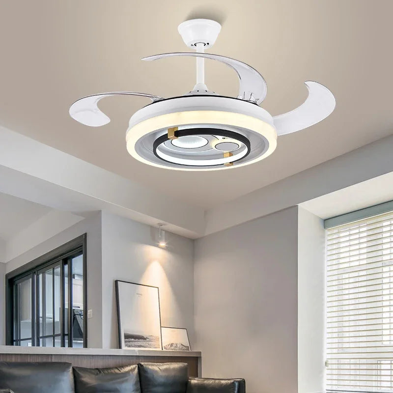 Afralia™ Smart Ceiling Fan Light with Remote Control Silent Design
