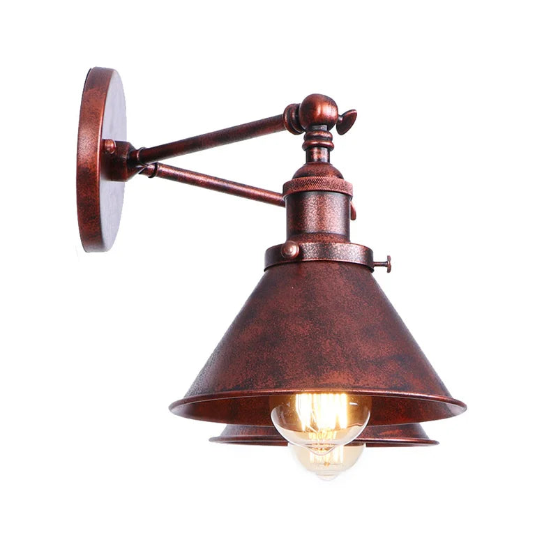 Afralia™ Rustic LED Wall Lights | Adjustable Vintage Kitchen Bedside Lamp | Loft Decor Mirror Light