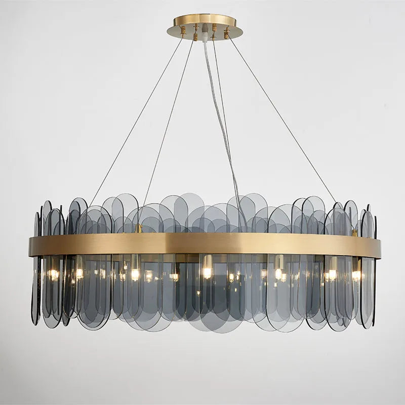 Afralia™ Nordic Glass LED Chandelier for Living Spaces, Hotels, and Restaurants