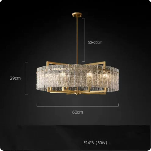 Afralia™ Copper Round Rectangular Hanging Pendant Light for Foyer Dinning Room