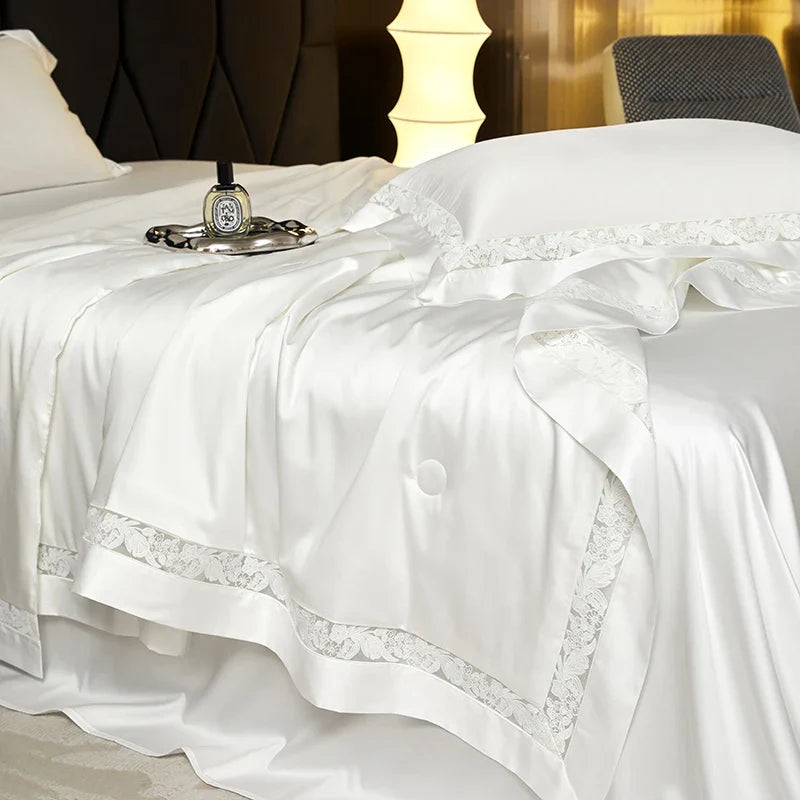 Afralia™ Hollow Lace Summer Bedding Set