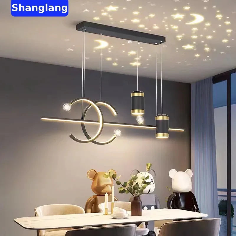 Afralia™ Nordic LED Chandelier for Home Kitchen Bedroom Living Room Cafe Study Lighting