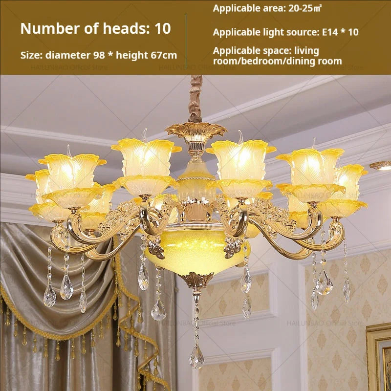 Afralia™ Elegant Crystal Chandelier Living Room Bedroom Lighting