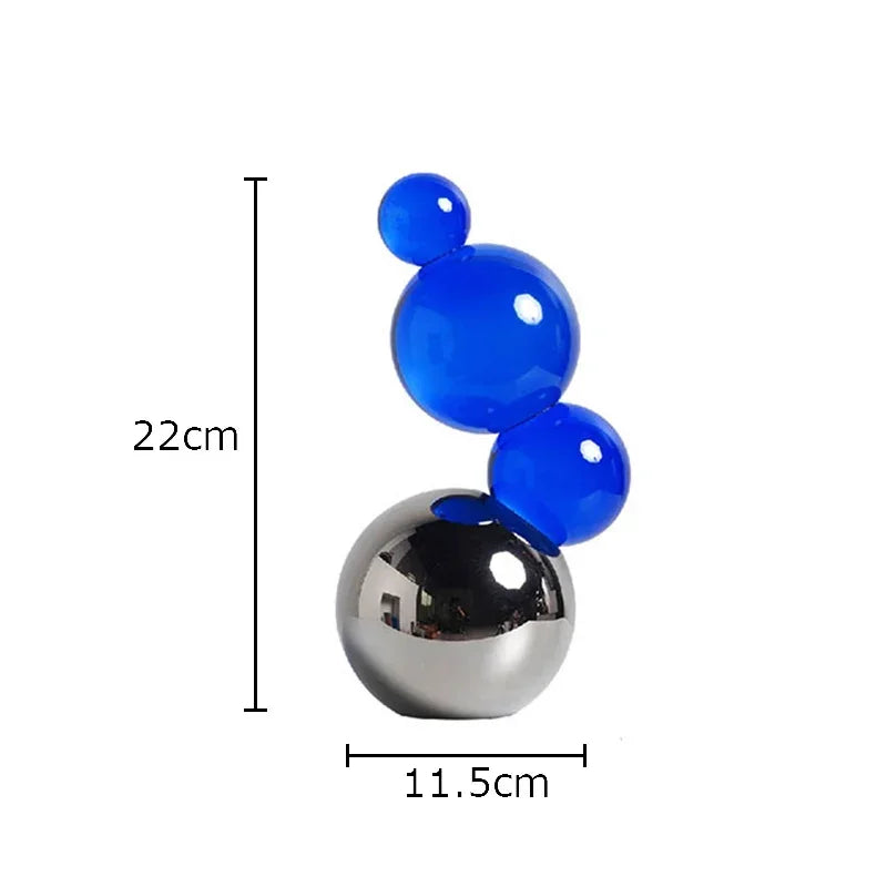 Afralia™ Spherical Crystal Ball Ornaments for Desk Decoration and Abstract Artwork