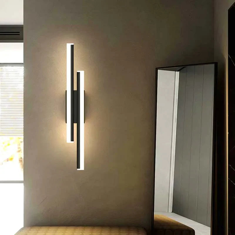 Afralia™ Black 12W LED Wall Sconce Lamp for Bedroom & Living Room