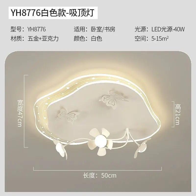 Afralia™ Modern Romantic Bedroom Ceiling Lamp - Cream, Online Celebrity Flower Master Bedroom