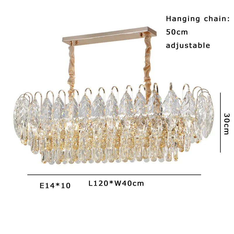 Afralia™ Brilliance Crystal Chandelier for Luxe Living & Dining Rooms.