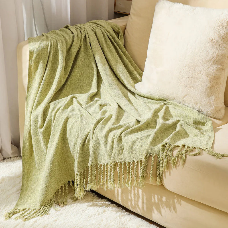 Afralia™ Nordic Chenille Throw Blanket: Stylish Boho Home Decor & Outdoor Camping Essential