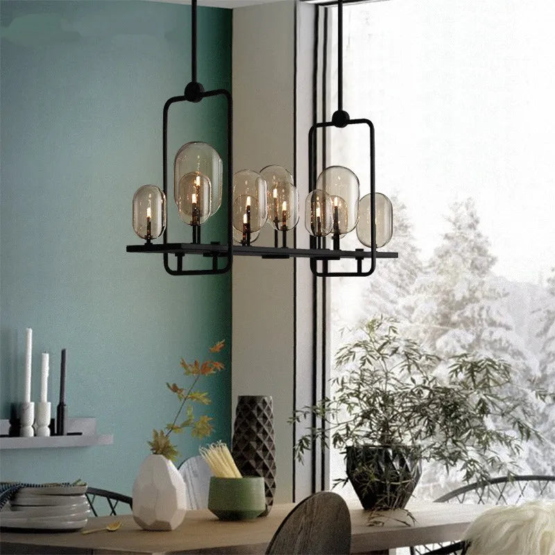 Afralia™ Retro Kitchen Pendant Light | Modern Glass Industrial Hanging Lamp for Restaurant & Bar