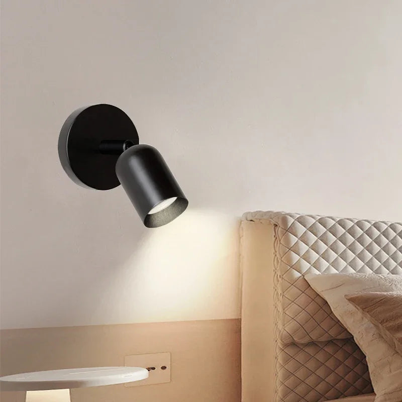 Afralia™ Nordic Macaron Iron Wall Lamp: Modern Rotatable LED Light for Home Decor