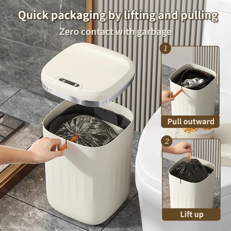 Afralia™ Smart Sensor Trash Can - Kitchen & Bathroom Garbage Bin