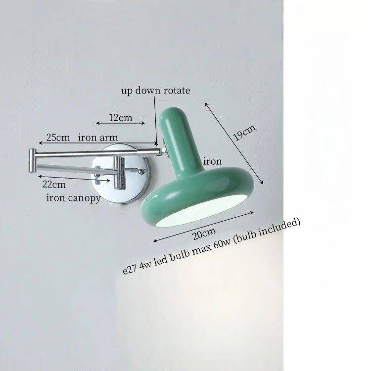Afralia™ Milky Green LED Wall Sconce - Modern Nordic Iron Art Lamp