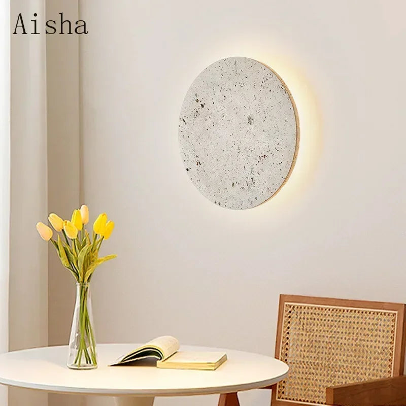 Afralia™ Yellow Cave Stone Wall Lamp 23cm - Nordic Bedroom Sconces for Homestay Atmosphere